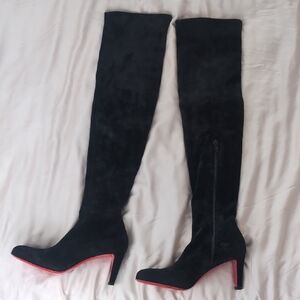 Christian Louboutin Black Over-the-Knee Boots Size 38